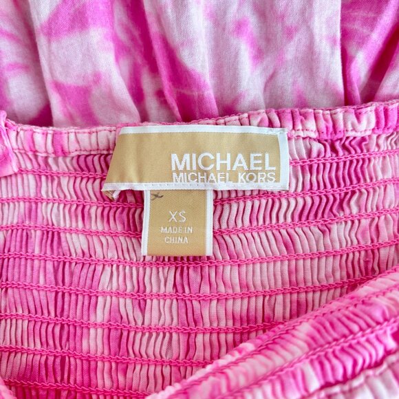 MICHAEL Michael Kors Palm Tiered Smock Midi Dress - Picture 8 of 8